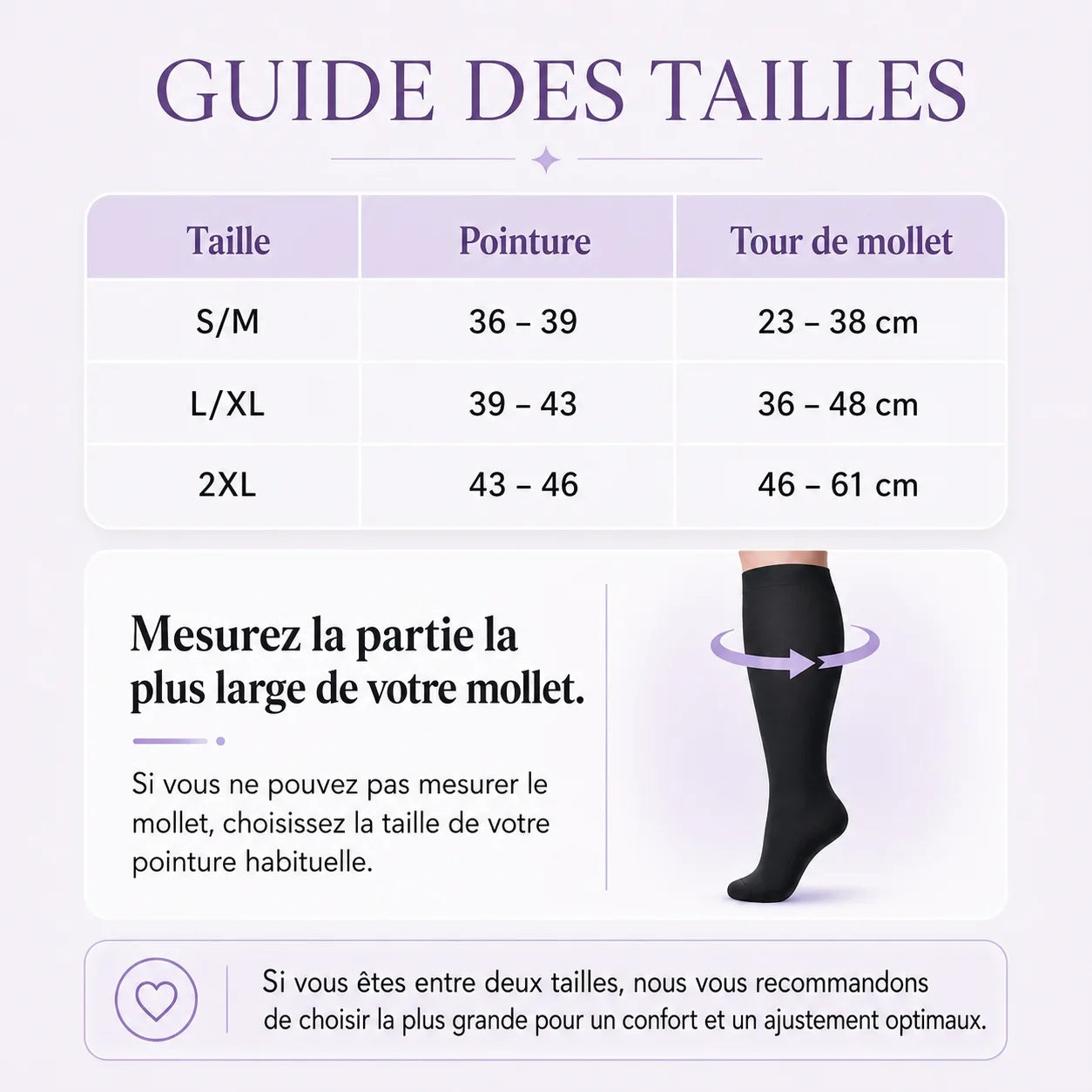 Chaussettes de Contention Confortables
